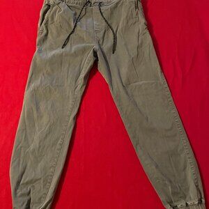 American Eagle SZ M Beige Active Flex Elastic Hem Drawstring Jogger Pants